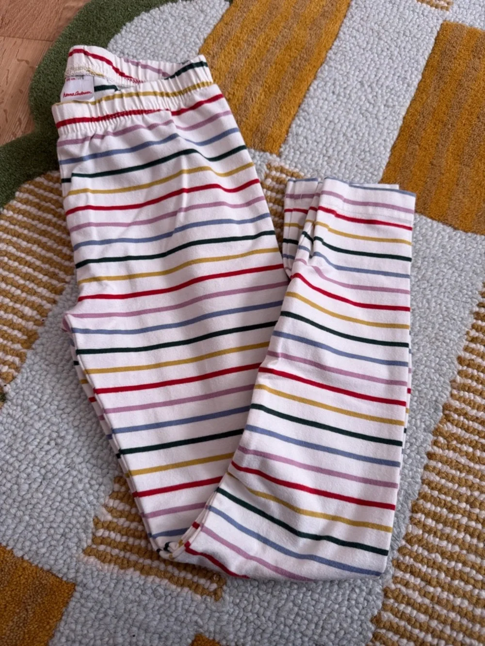 Bundle of 3 Hanna andersson cotton leggings striped and floral size 130cm/US 8 - Picture 6 of 9